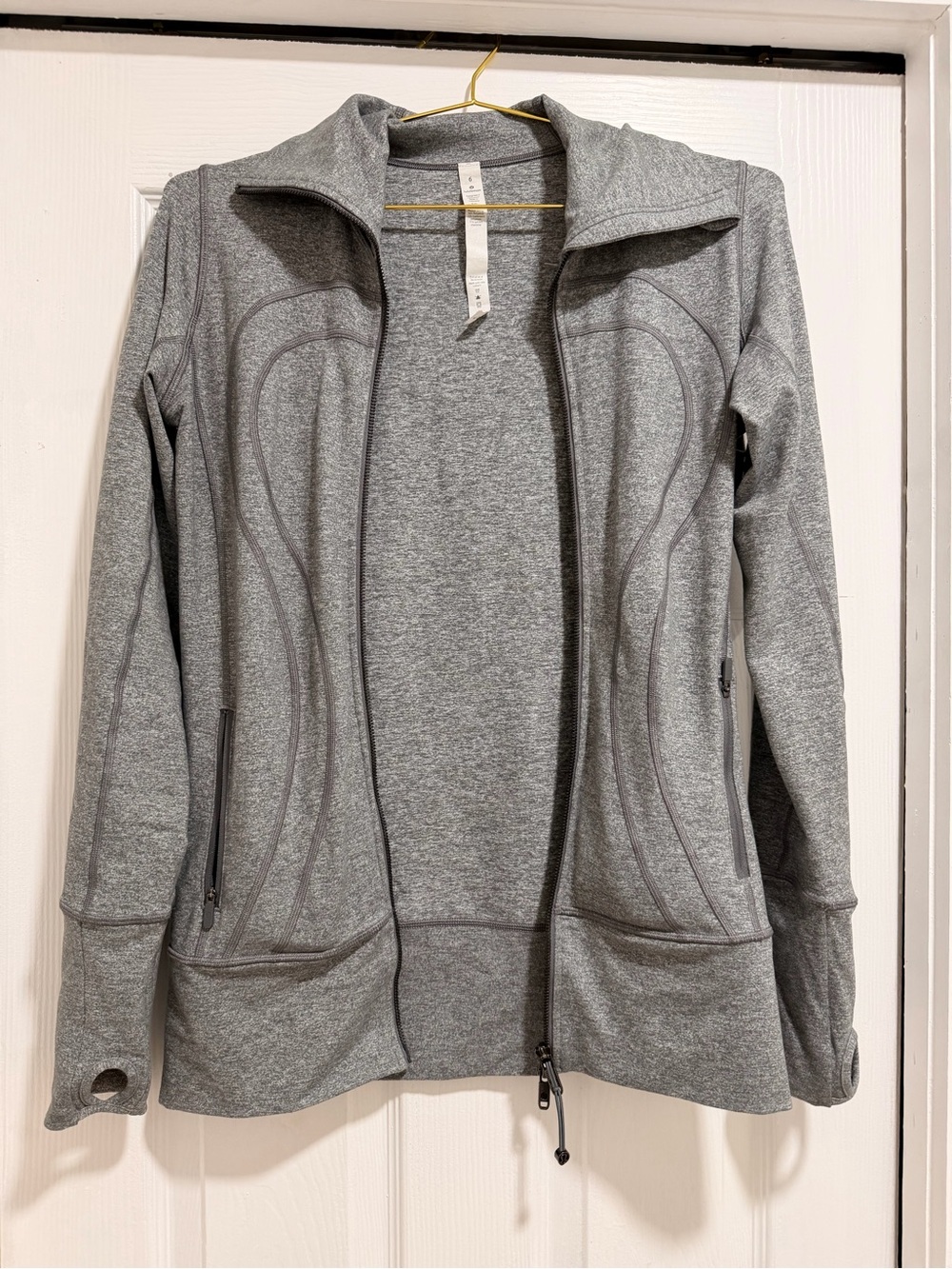 lululemon athletica Gray Full-Zip Athletic Jacket
